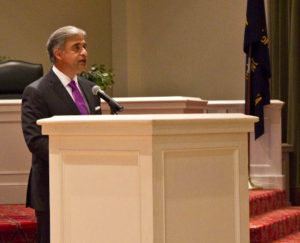 Wilmington Mayor Bill Saffo delivered his 2016 State of the City address Monday night at City Hall. Photo by Hannah Leyva.