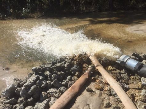 The repair site of the broken water main in Brunswick County on Monday, Oct. 24, 2016. Courtesy of the Cape Fear Public Utility Authority.