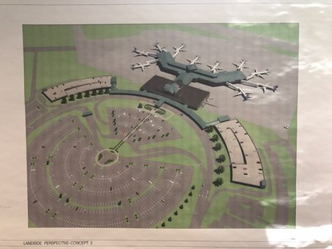 An artist's rendering of what ILM Director Julie Wisley calls the "dream expansion," the best-case scenario project to bring Wilmington's airport in line with local population and air-traffic, which are both steadily growing. (Port City Daily