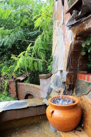 This perception is further enhanced by the stone waterfall located off to one side, which looks as if it came straight from the ruins of an ancient temple. (Port City Daily photo/CORY MANNION)