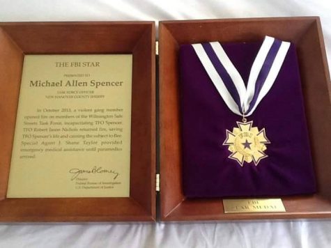 Michael Allen Spencer was awarded the FBI Star for actions he took on the day he was shot. (Port City Daily photo / COURTESY WILLIAM O'BRIEN)