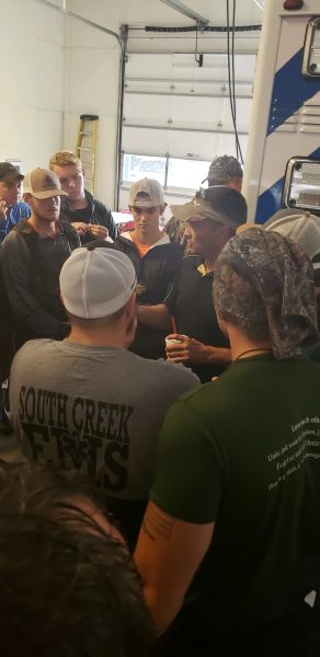United Cajun Navy founder Todd Terrell directs crews of volunteers at the Pender County EMT & Fire Station in Burgaw during the organization's flood relief efforts in the county. (Port City Daily photo/Courtesy of Todd Terrell)