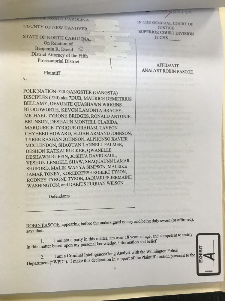 Last year District Attorney Ben David filed a civil injunction against 24 gang members in the Wilmington area to cut down on crime (Port City Daily/Ben Schachtman)