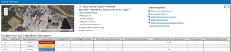 From the EPA's facility report on International Paper's Riegelwood facility. (Port City Daily photo / EPA)