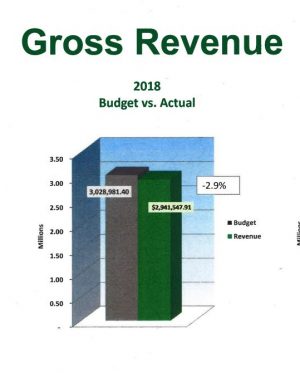 Revenue compared to the budgeted estimates for 2018 (Port City Daily/Courtesy Lanier Parking)