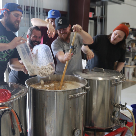 One of Hey Beer's anniversary collaboration beers, a Mexican “wedding cookie” stout, brewed at Flying Machine Brewing Co. (Port City Daily photo/Courtesy Flying Machine Brewing Co.)