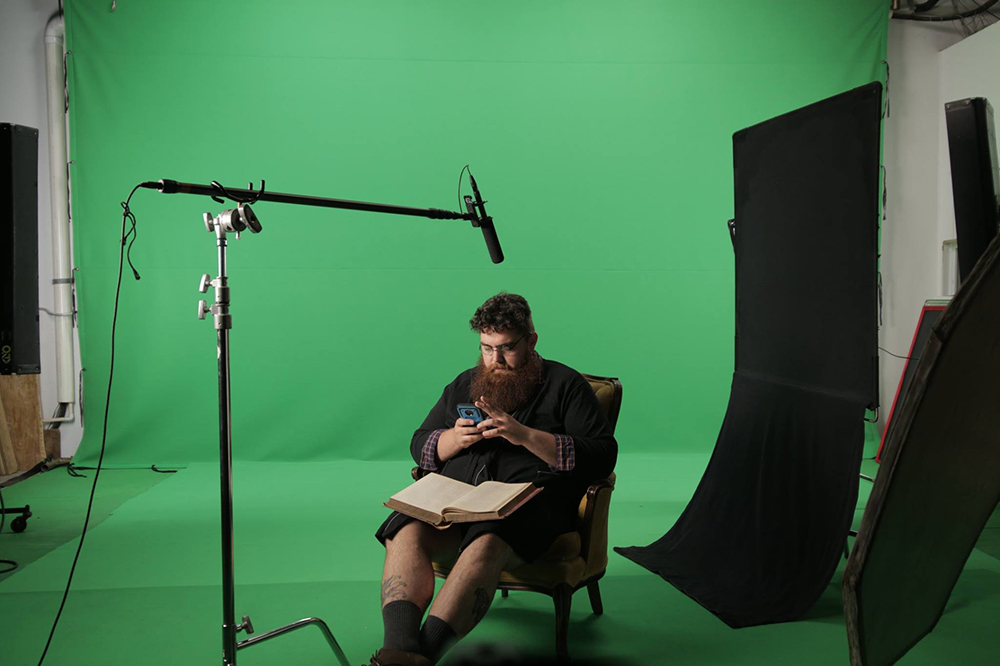 Dean Goodyear on the set of a television show pilot he and friend Ben Woods were working on before Goodyear's death. (Port City Daily photo/Courtesy Been Woods)