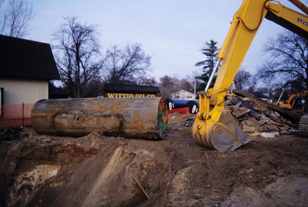 The removal of an underground storage tank (Port City Daily/Courtesy Wisconsin Department of Natural Resources)