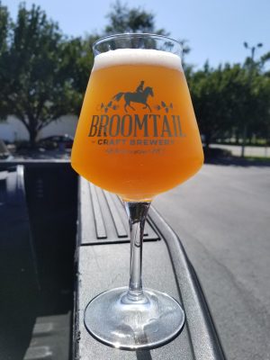 Broomtail's new Peach Tangerine Bam -- Fruited Golden Sour. (Port City Daily photo/Courtesy Broomtail Craft Brewery)