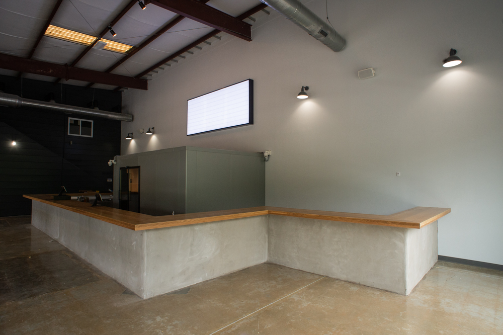 New Anthem's new taproom overlooks South Front Street, about a mile south of its downtown location on Dock Street. (Port City Daily photo/Mark Darrough)