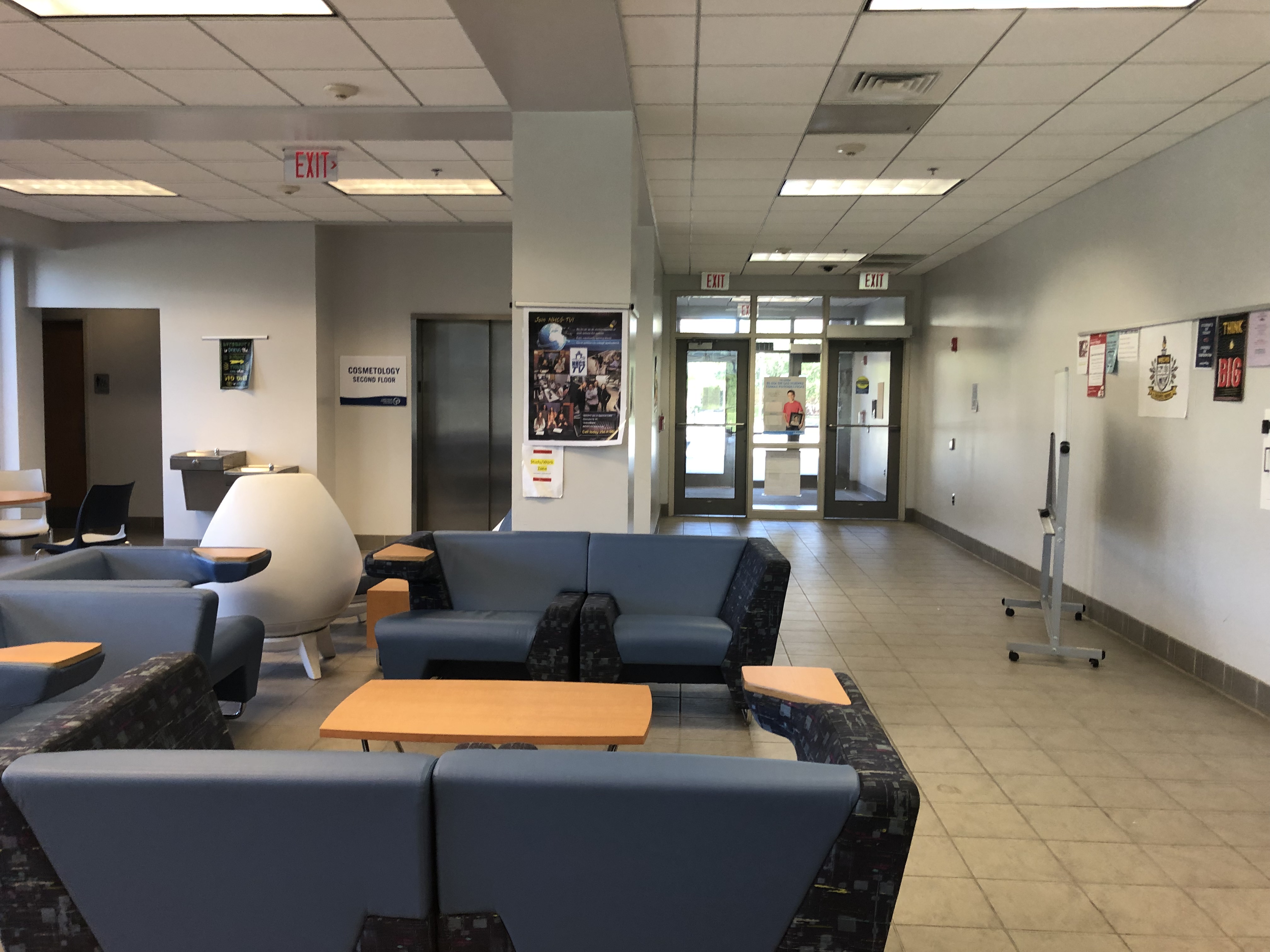 The lobby at Wilmington Early College High School, where NHCS employee Sherri Yelton now works following a contentious grievance process at Forest Hills Elementary. (Port City Daily photo / File)