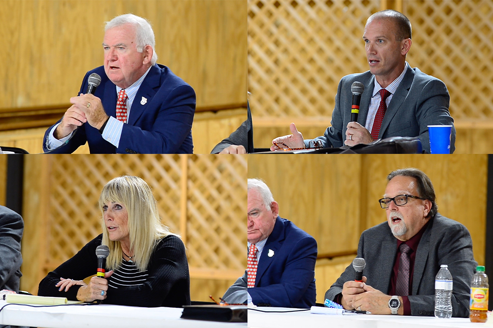 The Surf City Candidate Forum, moderated by Port City managing editor Ben Schachtman, held at the Holly Ridge Community Center. (Port City Daily photo/Mark Darrough)