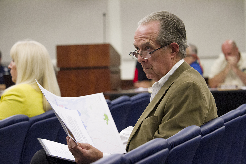 Steve Hosmer is running for a seat on H2GO's Board of Commissioners alongside running mate Barry Laub. Both aim to unseat Chairman Gerken; Commissioner Trudy Trombley is not seeking re-election. (Port City Daily photo/Johanna Ferebee)