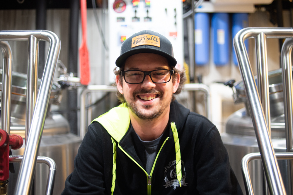 Bill’s Brewing Company distribution and sales manager Nicholas Alexander talked about the alchohol character from aging in bourbon barrels that "warms your insides and just gives you nice happiness you can’t get anywhere else.” (Port City Daily photo/Mark Darrough)