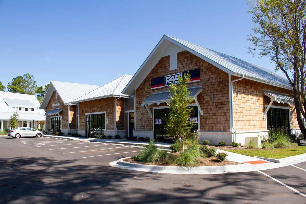 Arboretum West, a new development off Military Cutoff Road that replaced a mobile home park, consists of mostly residential development mixed with 4.5% commercial use. Like many other recent apartment projects, the development took advantage of a loophole in the city's development code. (Port City Daily photo/Johanna F. Still)