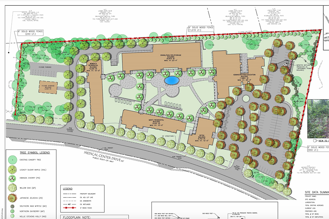 Design for The Healing Place is now complete, which will bring a 200-bed detox facility to Medical Center Drive for an estimated $25 million. (Port City Daily photo/Courtesy New Hanover County)