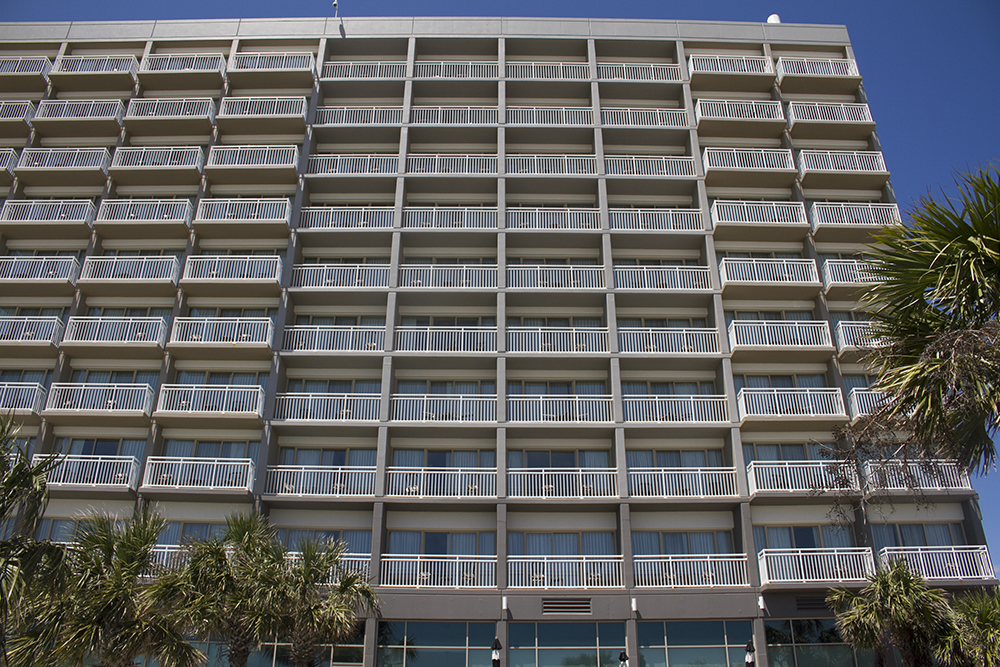 The Courtyard Mariott in Carolina Beach has sat empty for 39 days during prime season, bringing in no tourists to a town that typically increases fourfold every summer. (Port City Daily photo/Johanna F. Still)